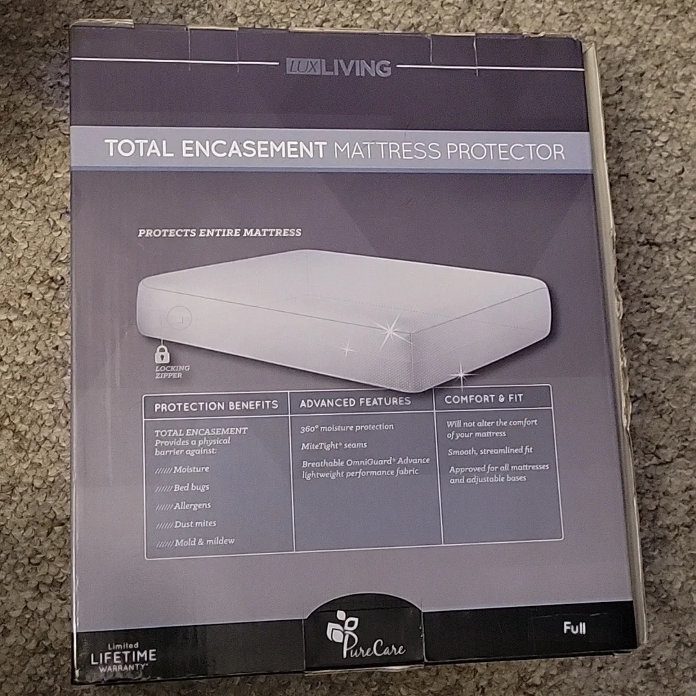 LuxLiving Total Encasement Mattress Protector Full Size